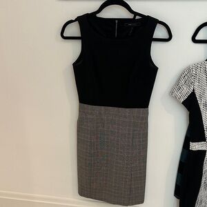 BCBGMaxAzria Black and Gray Mini Dress
